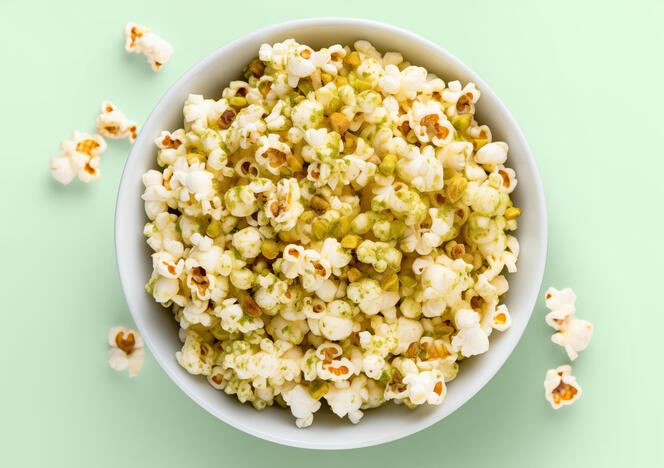 Tupperware Popcorn med hvid chokolade & pistacie 